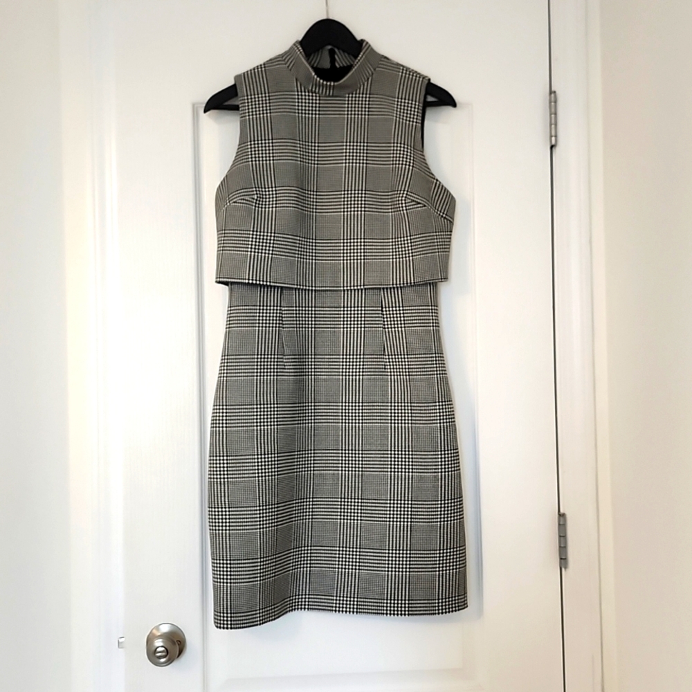 RW & Co classic black & white dress